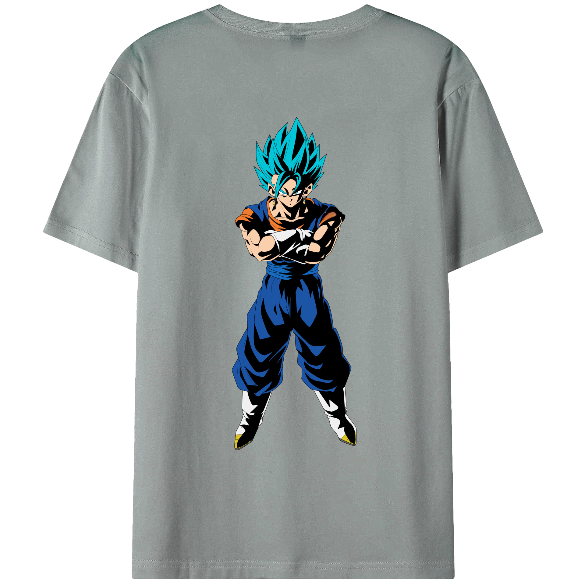 （画像用） ドラゴンボール ベジット DRAGON BALL Vegetto 綿100％ メンズ半袖Tシャツ（バックプリント） 通気性